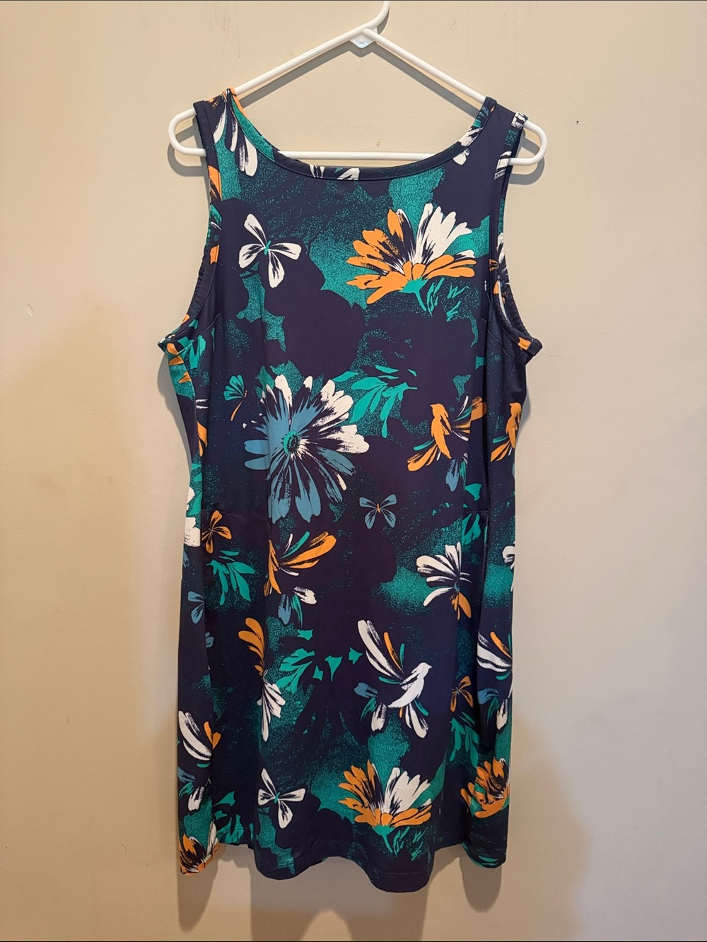 Columbia Navy Floral Tank Dress (New without tag - never worn)